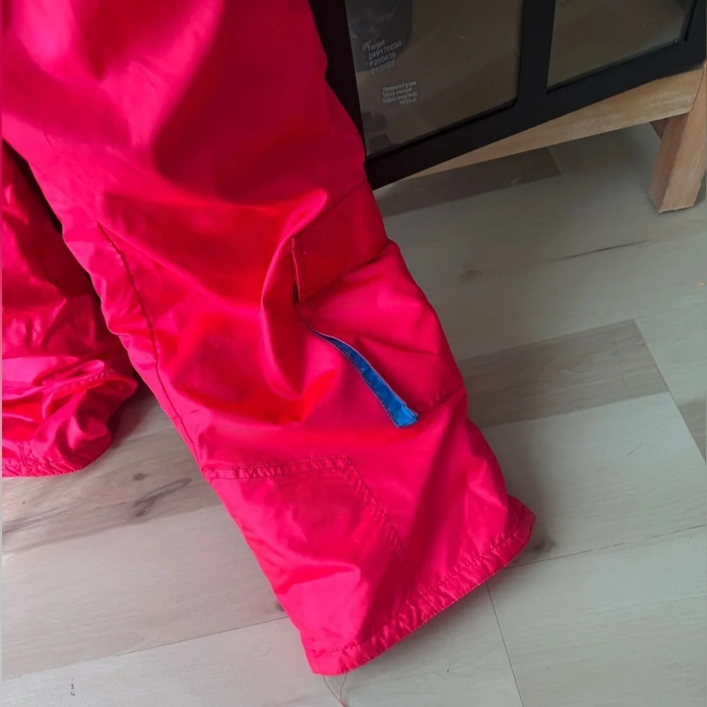 Vintage 1980s Nevica Skiing overalls bib snow pants suspenders neon